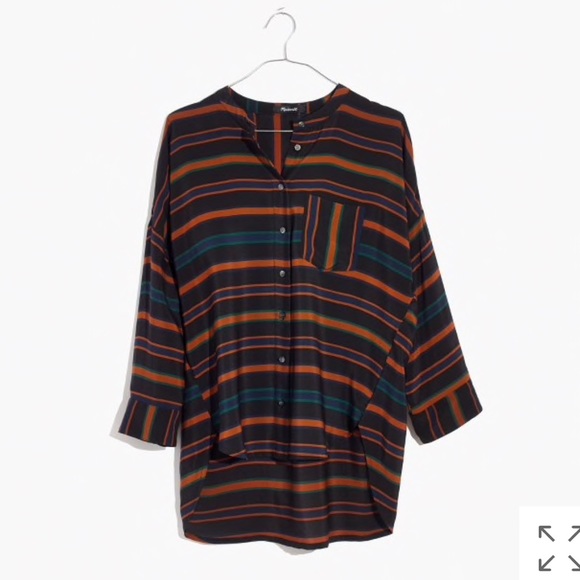 Silk Clermont Striped Shirt by Madewell - Picture 1 of 3